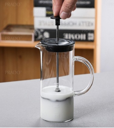 Pasabahce Barista Glass Milk Frother Press