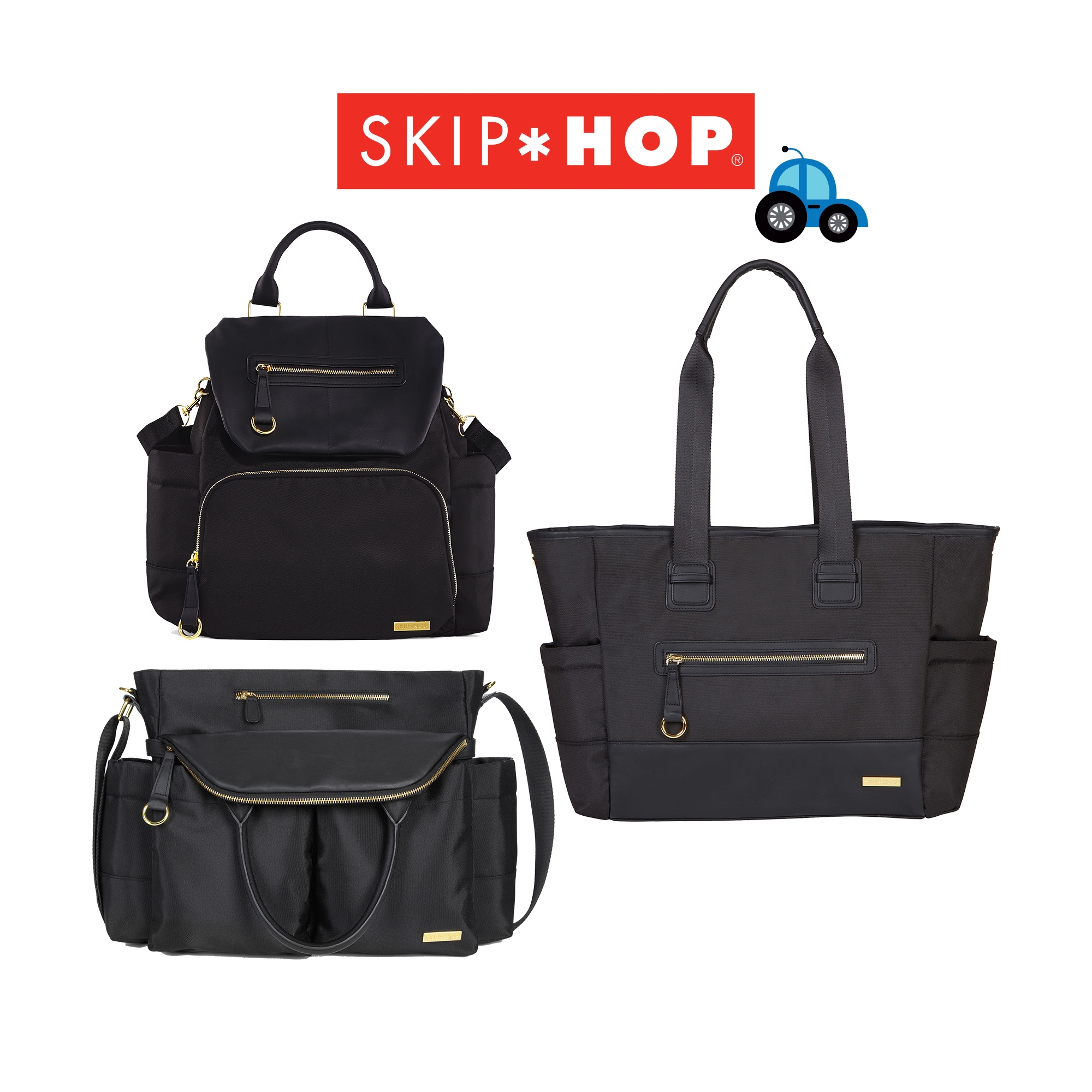 Skip Hop Chelsea Downtown Diaper Bag Button and Wheel Baby Store