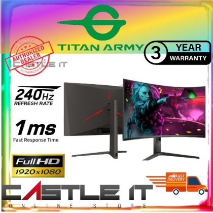 TITAN ARMY 27 inch 1500R curved gaming monitor 240Hz LED video game display  A-Sync technology N27SH2