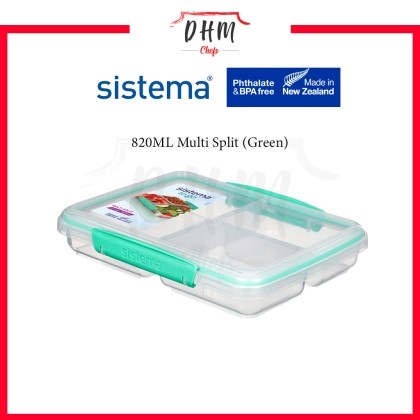 Sistema, Bento Lunch to Go Lunchbox, Multi Compartment, Blue 