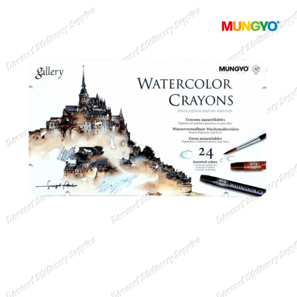 Mungyo Watercolor Crayons Assorted Colour - Tin Case MAC-12T / MAC-24T / MAC-36T