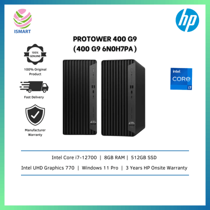 Hp Desktop PC ProTower 400 G9 6N0H7PA ( i7-12700, 8GB, 512GB SSD