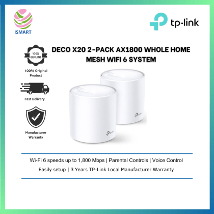 TP-Link Deco X20 2-pack WiFi 6 Mesh - Router 
