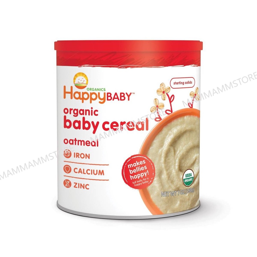Happy Baby Organic Baby Cereal 198g for months+ MAM MAMM STORE