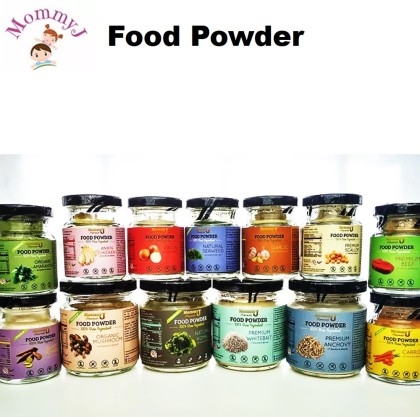 MommyJ Baby Food Powder (Seaweed /Whitebait /Scallop /Mushroom /Garlic/  Anchovy/ Onion), Baby Food, Serbuk Makanan Bayi, Mum & Baby Love