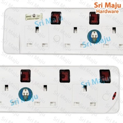 SIRIM] 5MTR EXTENSION CABLE REEL Wire Extention Plug Panjang Portable  Extension Power Strip Extension Bulat Plug Socket