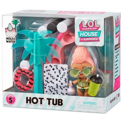 Lol Surprise OMG House of Surprises Hot Tub Playset with Yacht B.B. with 8 Surprises