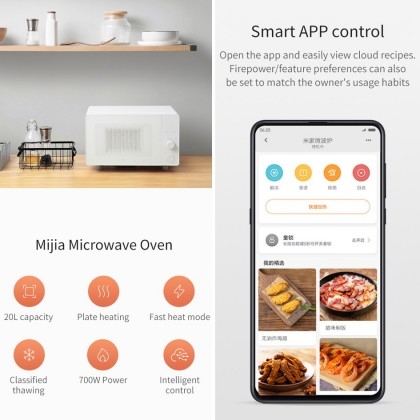 Xiaomi Mijia Microwave Oven 20L Capacity 60s Rapid Heating Stove