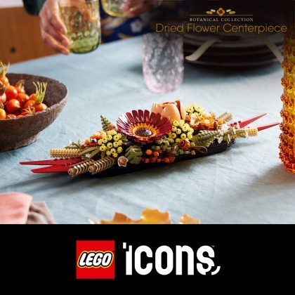  LEGO Icons Dried Flower Centerpiece, Botanical Collection  Crafts Set for Adults, Artificial Flowers with Rose and Gerbera, Table or  Wall Decoration, Home Décor, 10314 : Home & Kitchen