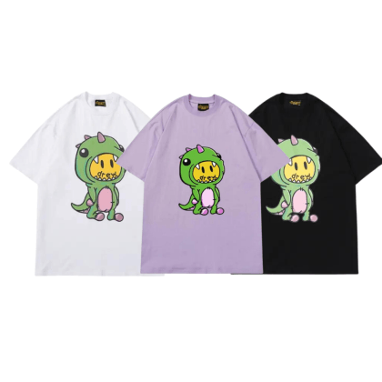 DREW HOUSE] DINOSAUR SHORT OVERSIZED T-SHIRT | Bundle Hub Malaysia