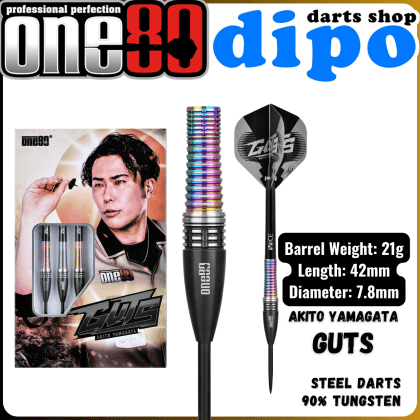 ONE80 THE GUTS ( Akito Yamagata Player Model ) - ONE80 Steel Darts