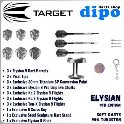 Target Elysian 9 Soft Tip Darts - 20gm