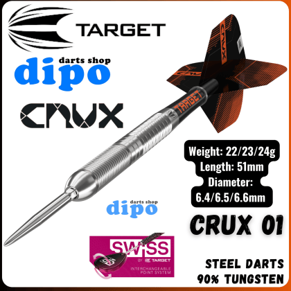 Target Darts Crux SP 90% Tungsten Steel Tip Darts