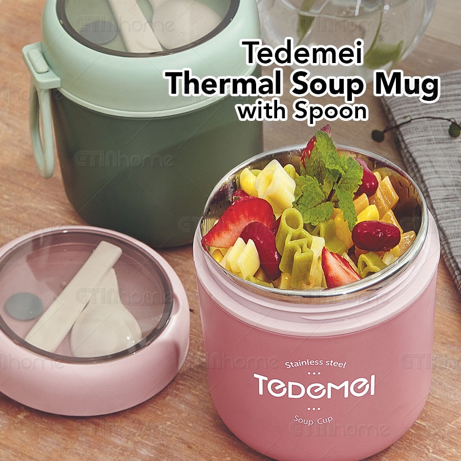 1pc Stainless Steel Insulated Food Bowl, Insulated Food Container, Soup  Cup, Portable Lunch Box, Breakfast Mug