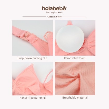 Holabebe Hand Free Pumping Nursing Bra [Beige]  Holabebe - Baby & Maternity  Breastfeeding Essentials Malaysia