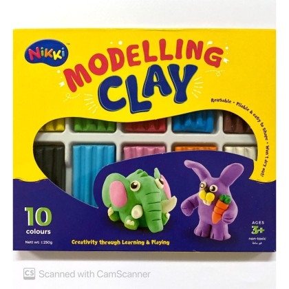 Nikki Modelling Clay /Plasticine / Tanah Liat Pemodelan - 10 Color Art  Recommend MD100 MD-100 MD 100