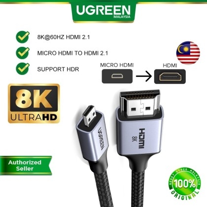 UGREEN Micro HDMI 4K/60Hz 3D Effect Micro HDMI to HDMI Cable High