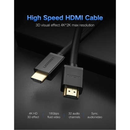 High Speed HDMI Cable, 4K HDMI Cable HDMI 2.0 Cable 18Gbps, 4K HDR, 3D,  2160P, 1080P, Ethernet - HDMI Cord 30AWG, Audio Return(ARC) Compatible UHD  TV