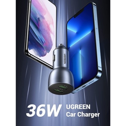 UGREEN Car Charger 40W PD 3.0 Metal Dual USB C Car Charger