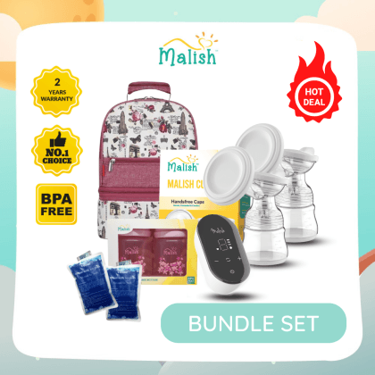 BUNDLE SET] Malish Uno Double (Rechargeable Double Electric Breast Pump)