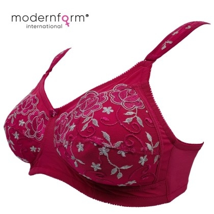 Modernform Women Floral Fashion Non- Wired Full Coverage Lace Bra Cup D  M237