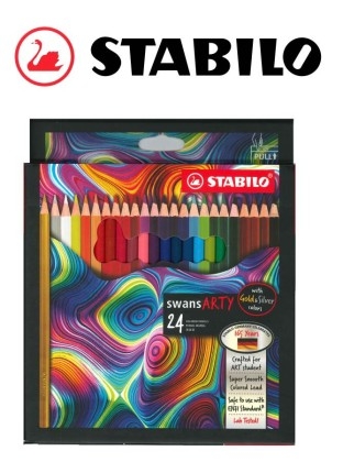 Stabilo Swans Arty Colour Pencils Arts Craft Home School Drawing Stationery  