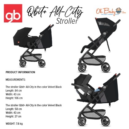 GB QBIT+ ALL CITY Stroller from Birth up to 22 kg