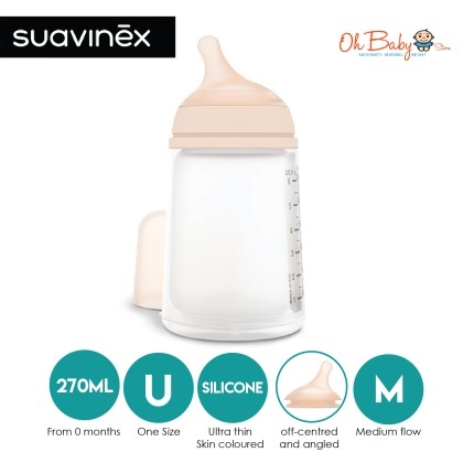Suavinex Zero.Zero Anti Colic Feeding Bottle 270ml - Medium Flow