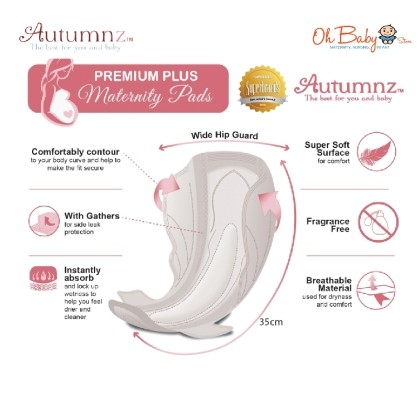 Autumnz Premium Plus Maternity Pads (41cm x 10 Pads/35cm x 16 Pads/35cm x  20 Pads)