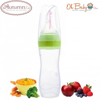 Autumnz - Silicone Squeeze Feeder With Spoon (120ml standard neck