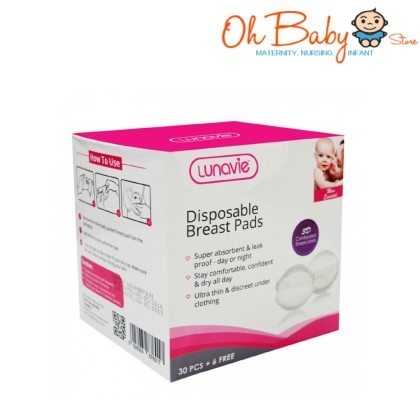 Lunavie Disposable Breast Pads (36 Pcs), Oh Baby Store