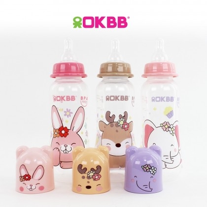 OKBB 3-in-1 Triple Pack Feeding Bottle with Standard Neck Teats