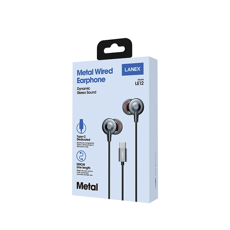 LANEX LE12 Type-C Metal Wired Earphone Dynamic Stereo Sound | One 