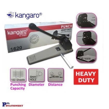 KANGARO 1620 HEAVY DUTY 2 HOLE PUNCHER (160 SHEET) [3 UNIT/CTN] - Seet  Office Supplies Malaysia