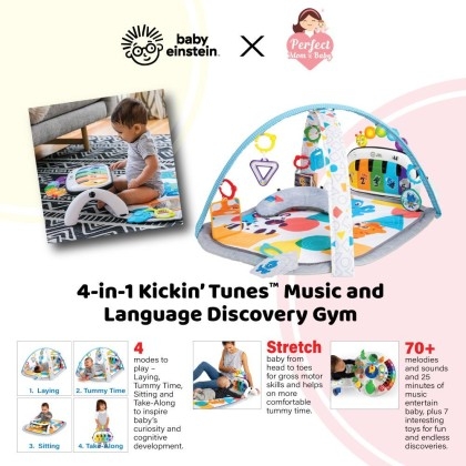 Baby Einstein 4-in-1 Kickin' Tunes Music & Language Baby Gym