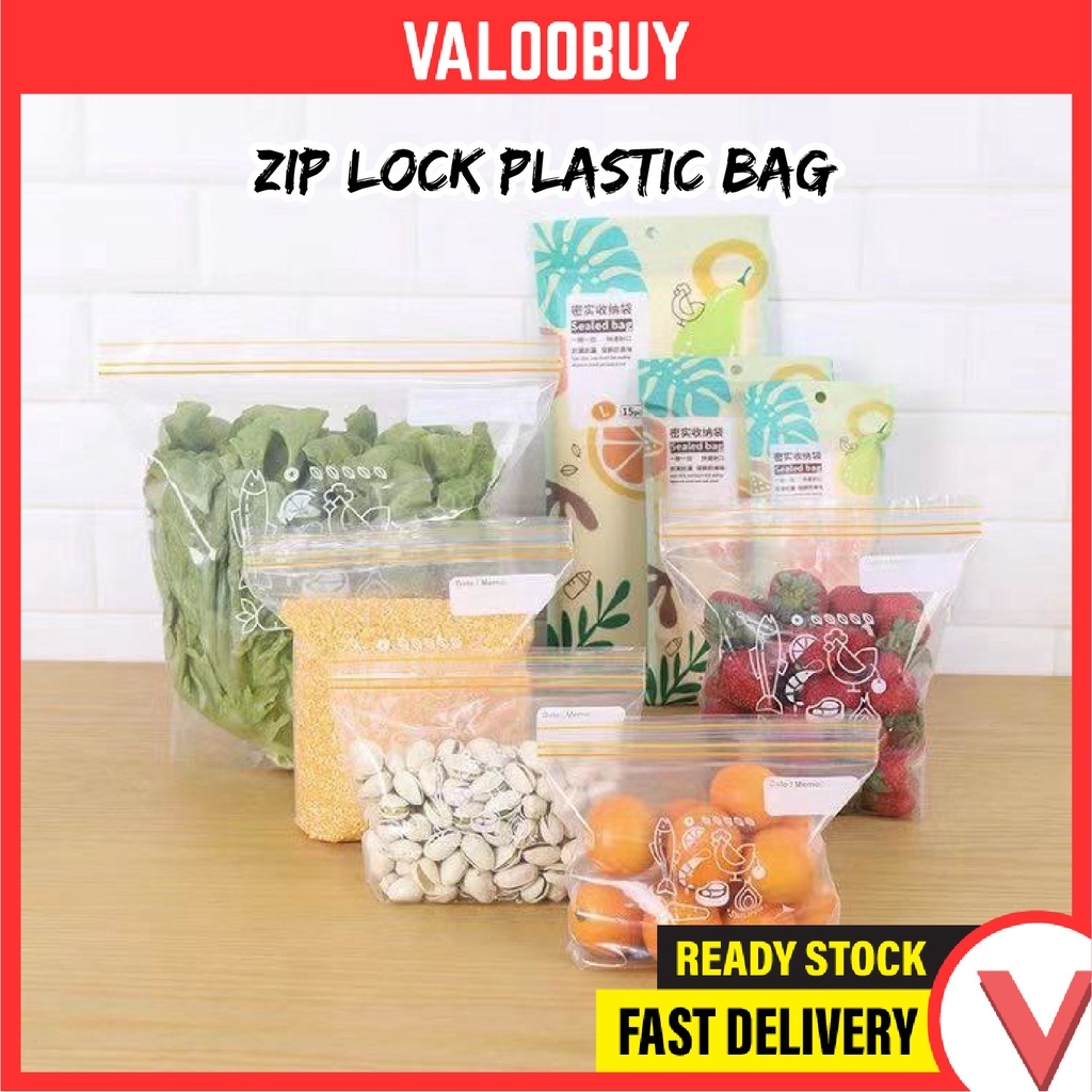 Zip Lock Plastic Bag Sealed Transparent Food Preservation Bag Frozen  Plastic Food Heating Food Wrap Storage