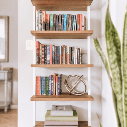 Dropship Tree Bookshelf Set Of 2 ; 4-Tier Small Book Shelf Organizer Floor  Standing Bookcase; Wood Book Shelves Magazine Rack; Mini Desktop Bookshelf  For CDs/Books; Display Shelf For Small Space to Sell