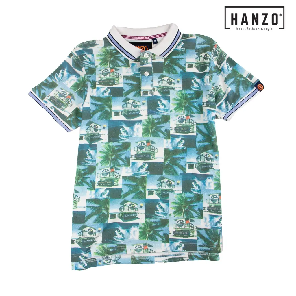 HANZO Men Short Slee-1