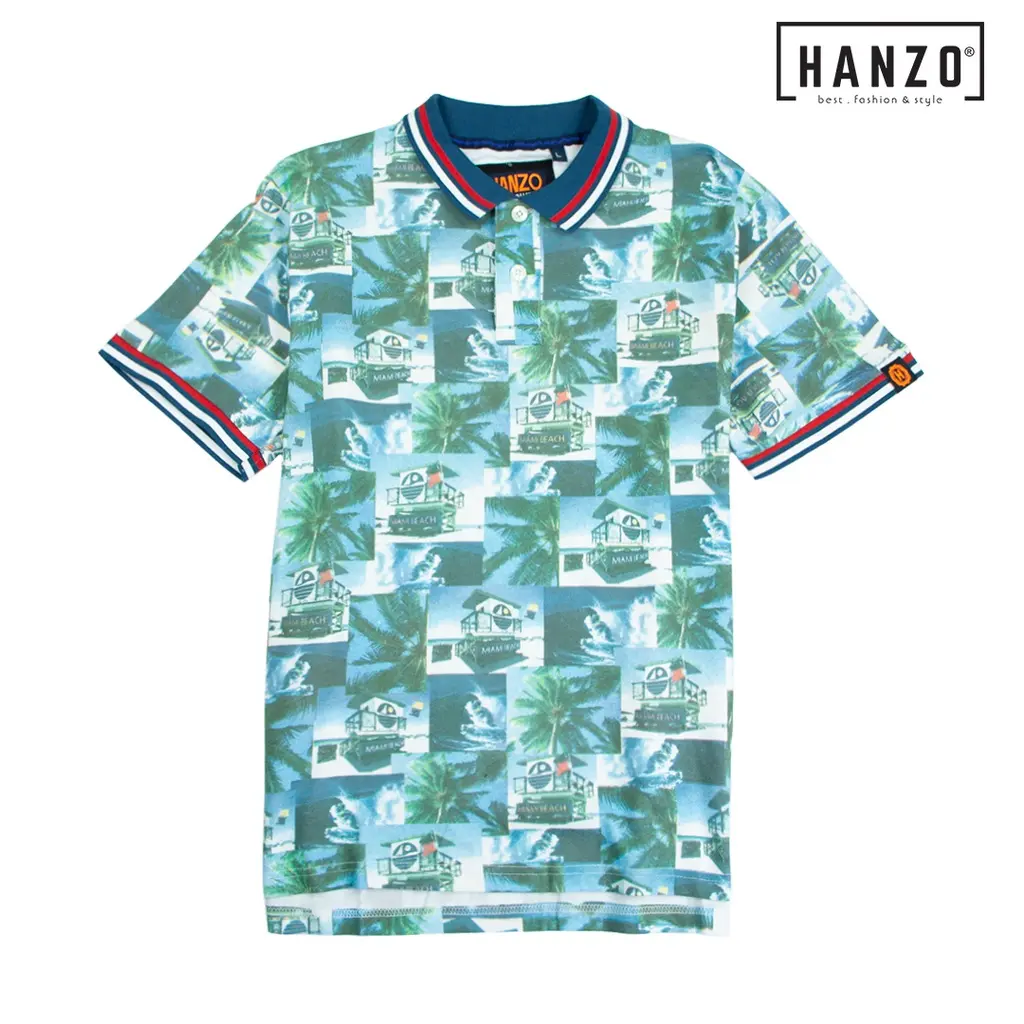 HANZO Men Short Slee-1