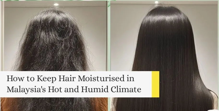 Hair transition from frizzy to shiny
