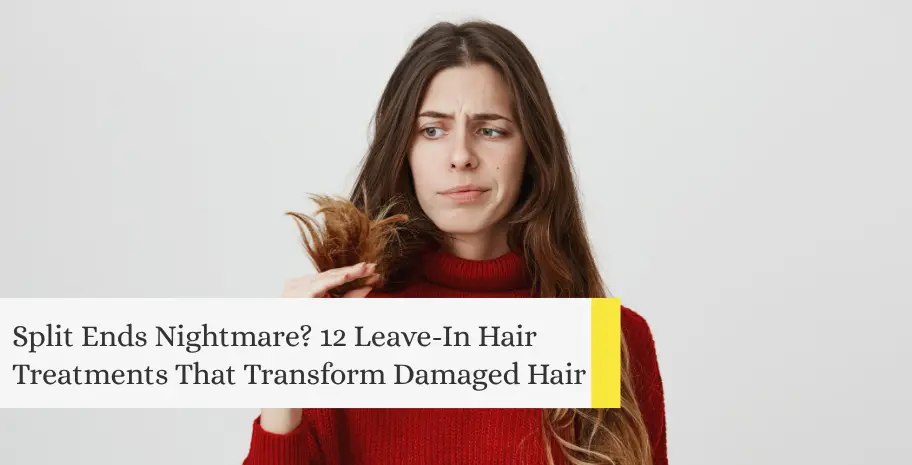 women with split ends on her damaged hair