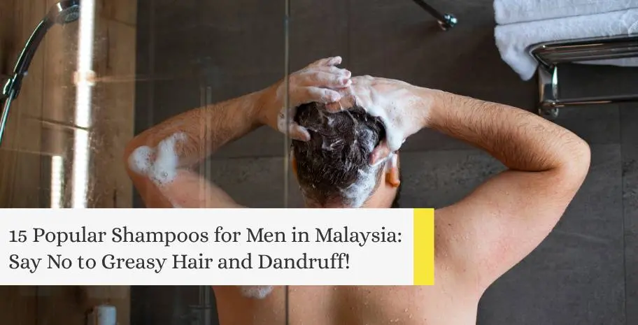 man showering with shampoo