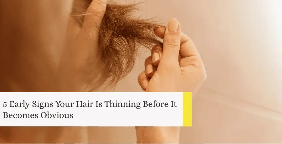 woman hair thinning