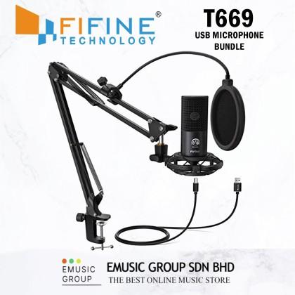 FIFINE T669 Studio Condenser USB Microphone Bundle With Headphone