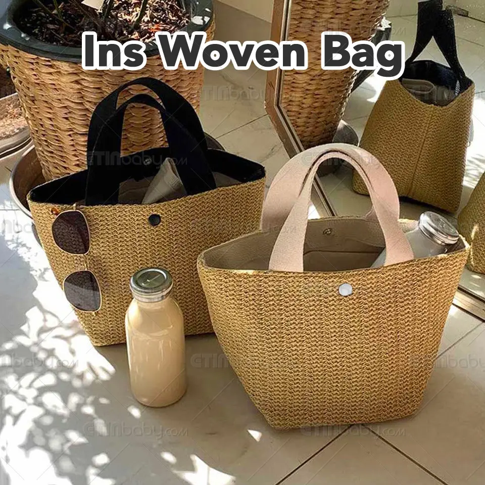 Ins Woven Bag Straw
