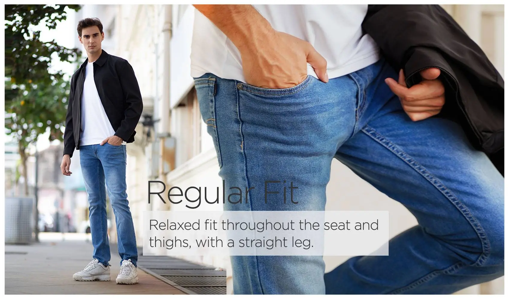 regular fit denim