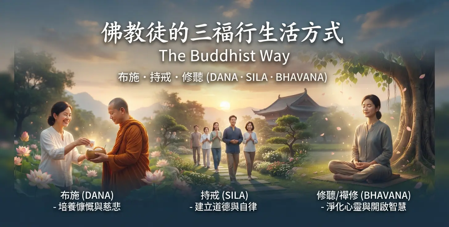 佛教徒的三福行生活方式 The Budd