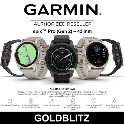 Garmin epix Pro (Gen 2) 42 mm Multisport GPS AMOLED Smartwatch, Brand New