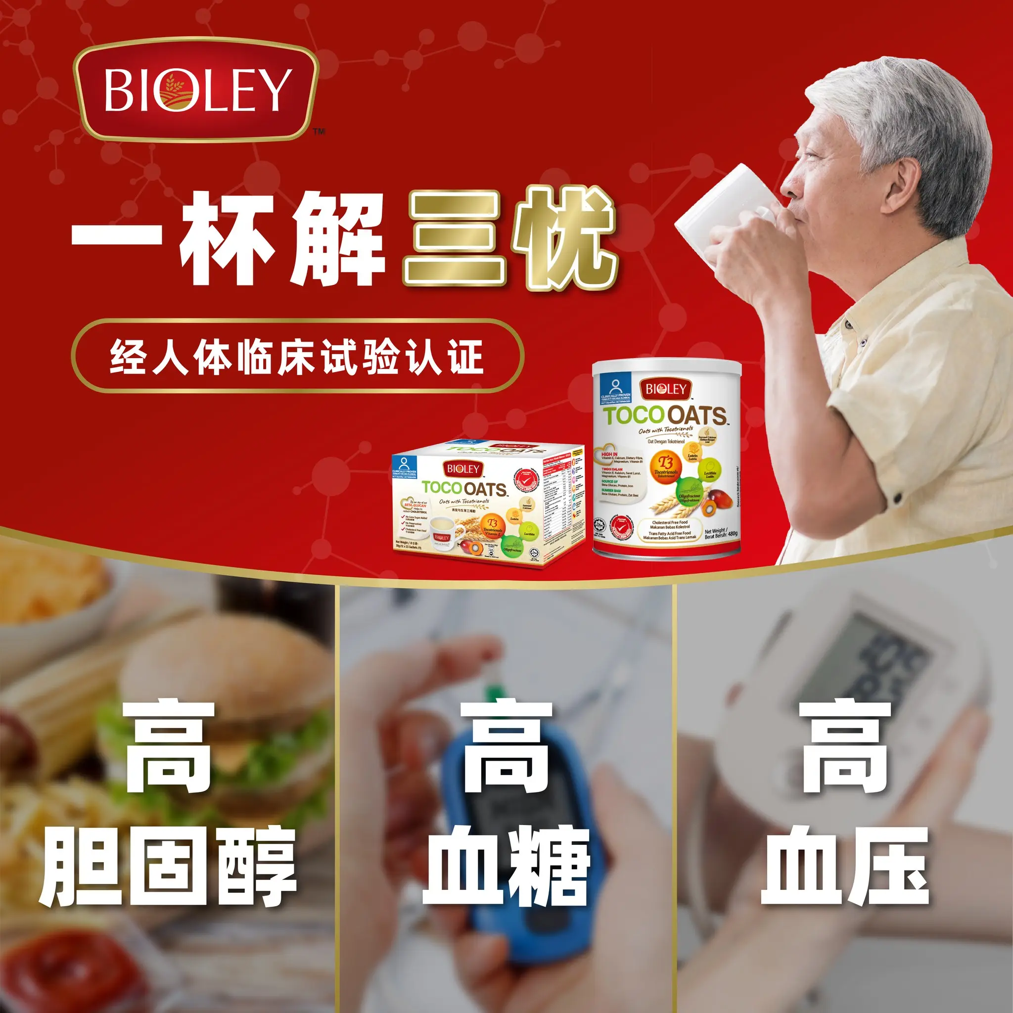 一杯解三高 ： 高胆固醇 | 高血糖 |