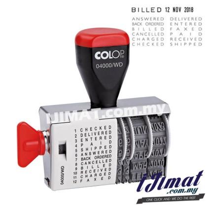 COLOP S160 Self-Inking Date Stamp / Date Chop With Text (4mm)